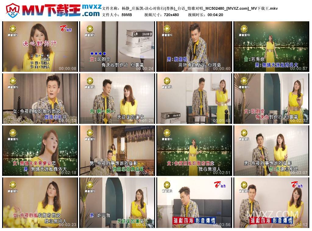 杨静_庄振凯-决心对你行(替换)_台语_情歌对唱_MC502480